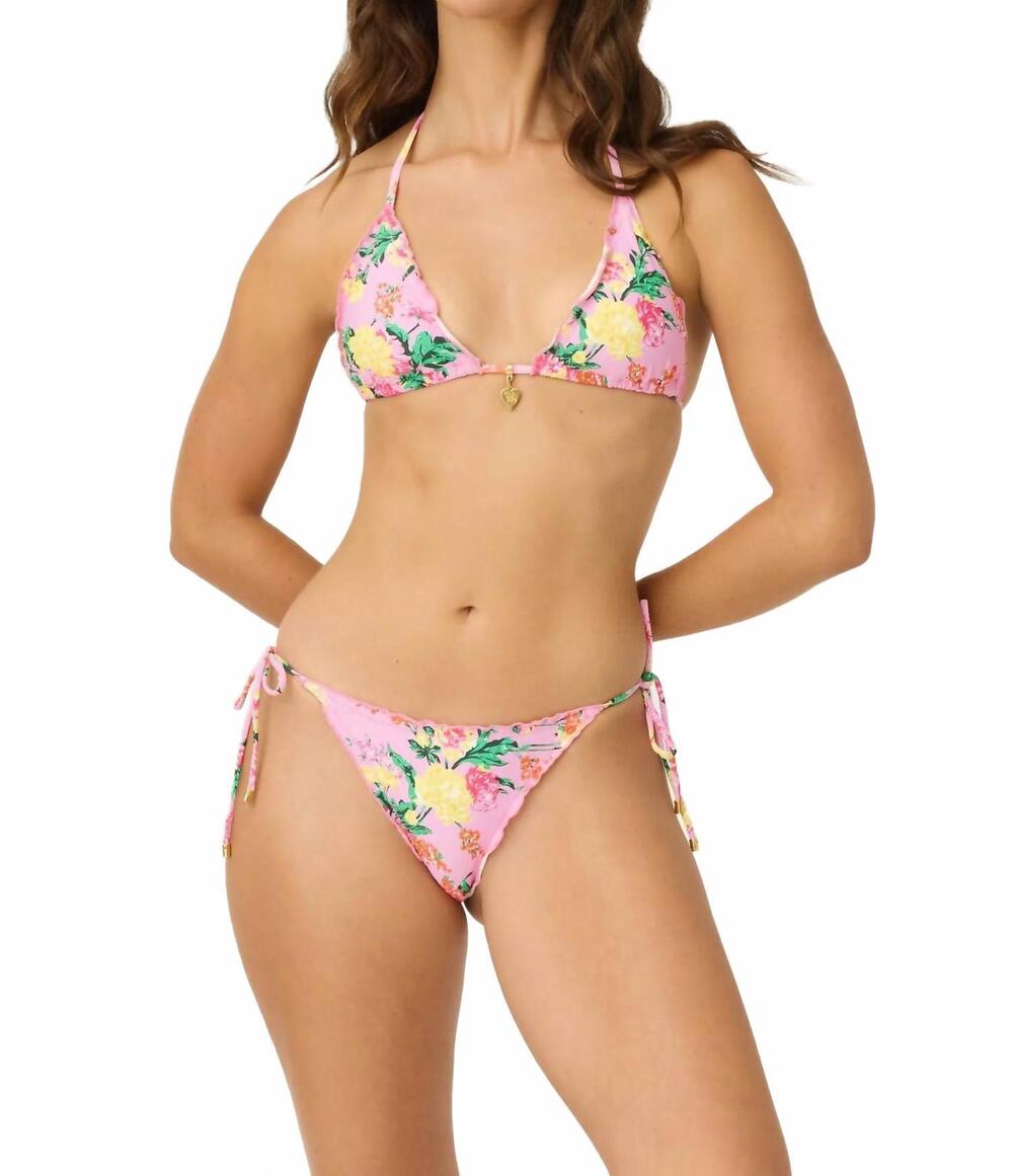 NEW PQ SWIM lettice edge bottom in dahlia